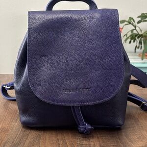 Portland Leather Colbalt blue bucket backpack. New,never carried.